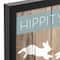 Hippity Hoppity Bunnies 11" x 14" Black Floating Framed Canvas